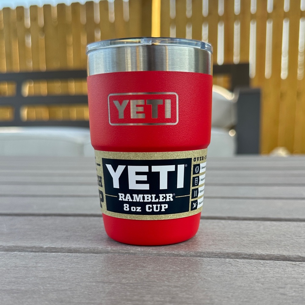 YETI Rambler 8 oz Cup in Bold Rescue Red